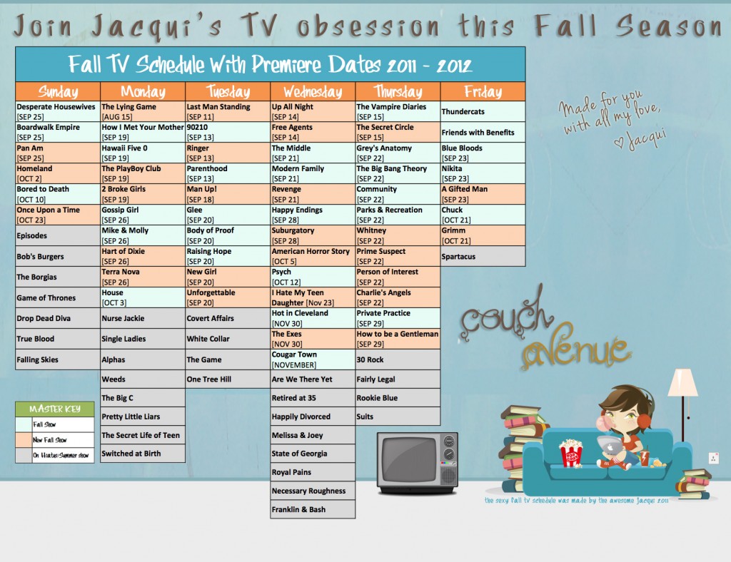 Fall Premiere ScheduleFinal